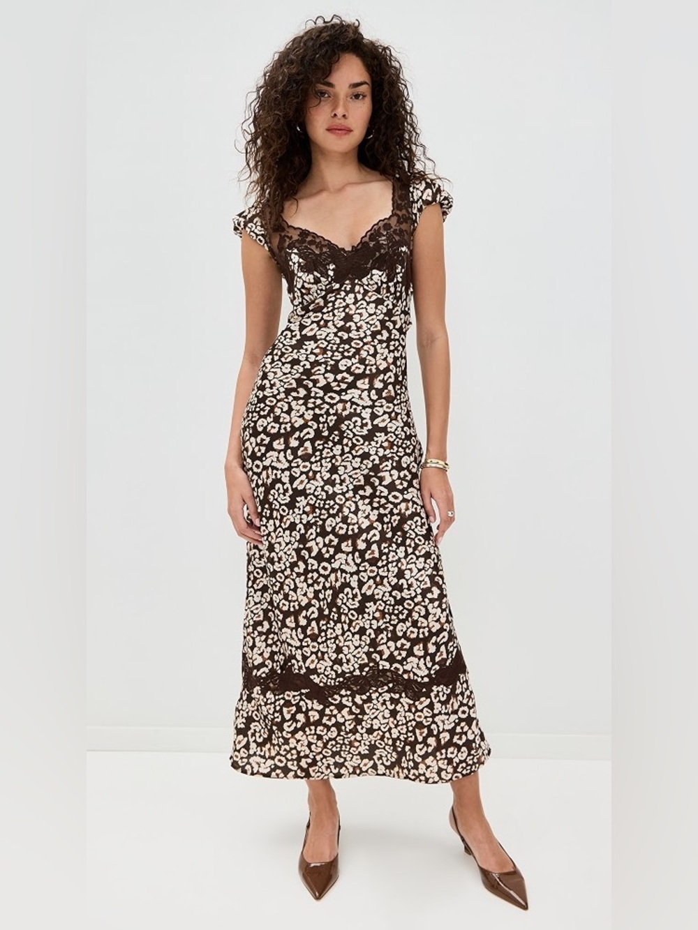 Free People Butterfly Babe Maxi Dressā Brown Motif Large